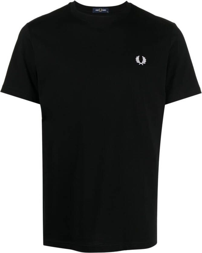 Fred Perry T-shirt met logoprint Zwart