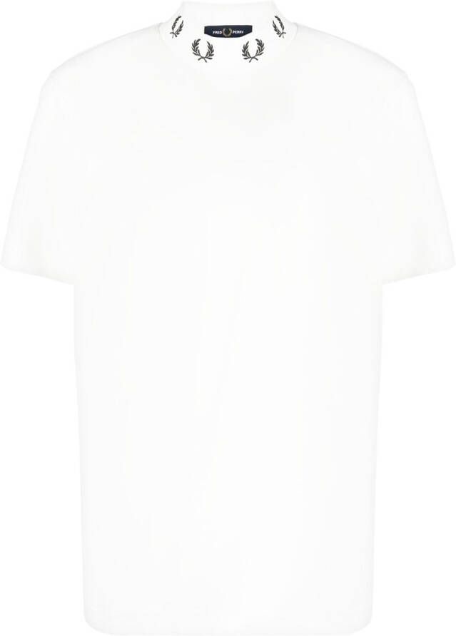 Fred Perry T-shirt met logoprint Wit
