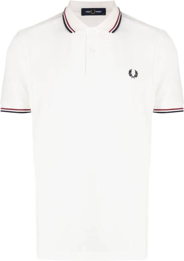 Fred Perry Poloshirt met contrasterende afwerking Wit