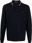 Fred Perry Poloshirt met geborduurd logo Blauw - Thumbnail 1