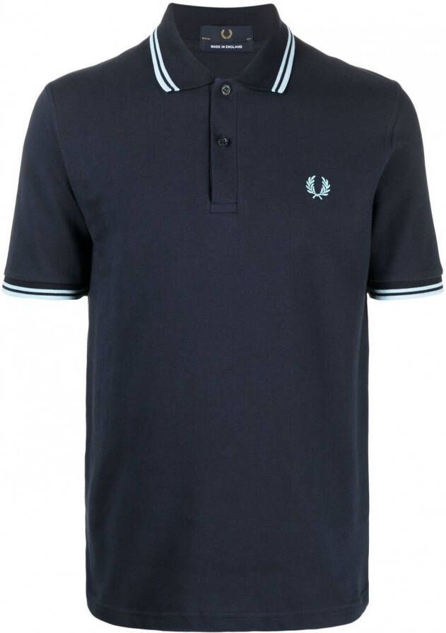 Fred Perry Poloshirt met geborduurd logo Blauw
