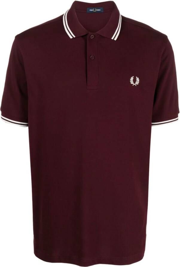 Fred Perry Poloshirt met geborduurd logo Rood