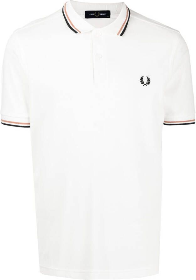 Fred Perry Poloshirt met geborduurd logo Wit