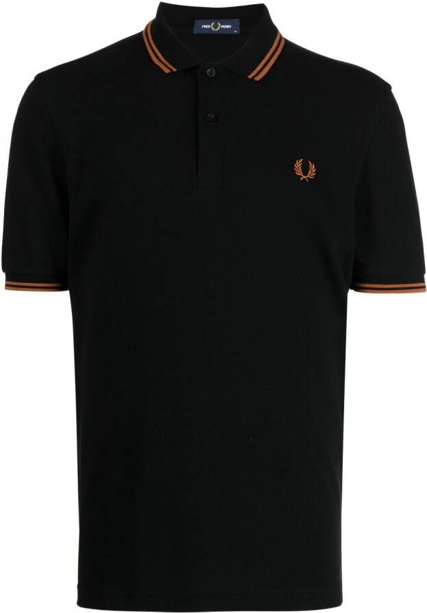 Fred Perry Poloshirt met geborduurd logo Zwart