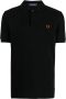 Fred Perry Poloshirt met geborduurd logo Zwart - Thumbnail 1