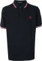 Fred Perry Poloshirt met gestreepte afwerking Blauw - Thumbnail 1