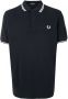 Fred Perry Poloshirt met gestreepte afwerking Blauw - Thumbnail 1