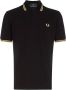 Fred Perry Poloshirt met gestreepte afwerking Zwart - Thumbnail 1