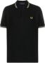 Fred Perry Poloshirt met gestreepte afwerking Zwart - Thumbnail 1