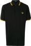 Fred Perry Poloshirt met gestreepte afwerking Zwart - Thumbnail 1
