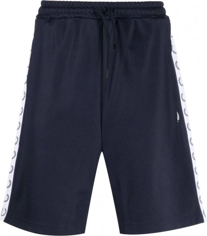 Fred Perry Shorts met logoprint Blauw
