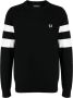 Fred Perry Sweater met geborduurd logo Zwart - Thumbnail 1