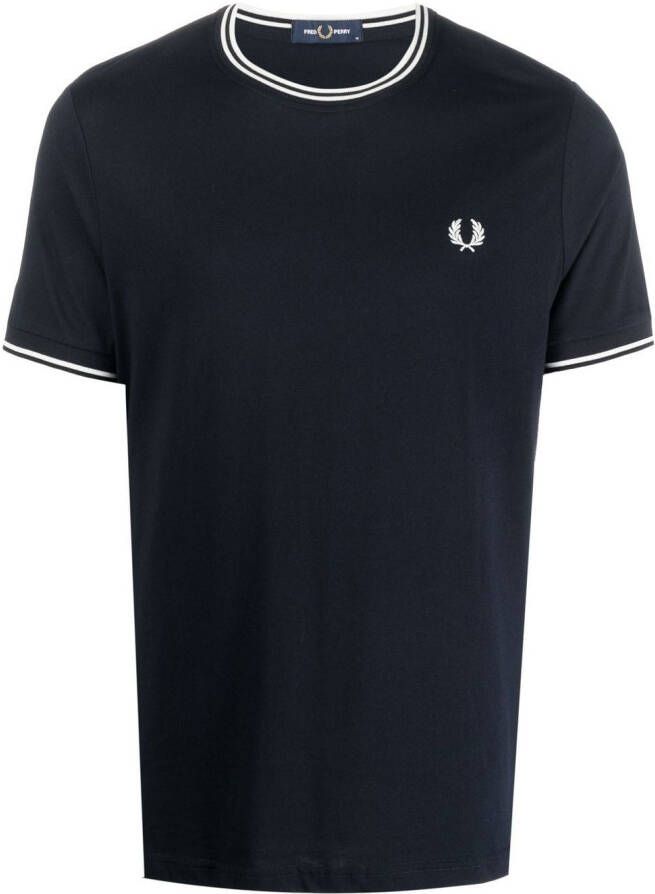 Fred Perry T-shirt met geborduurd logo Blauw