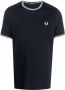 Fred Perry T-shirt met geborduurd logo Blauw - Thumbnail 1
