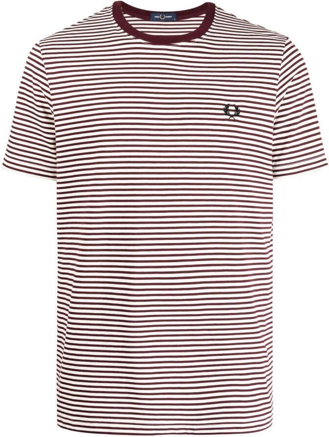 Fred Perry T-shirt met geborduurd logo Wit