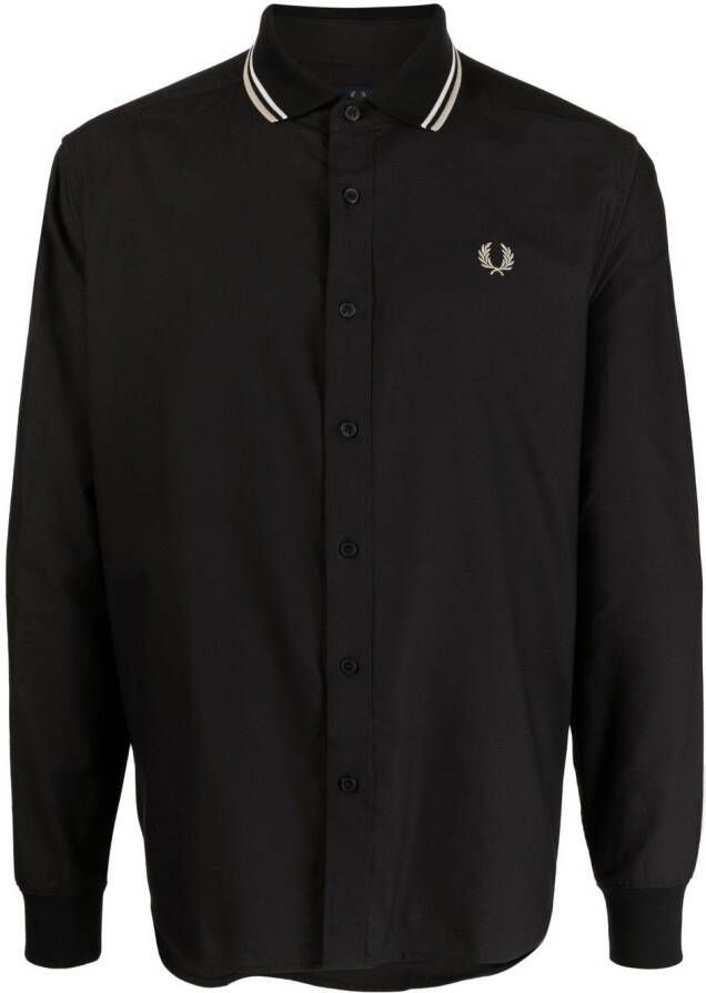 Fred Perry T-shirt met geborduurd logo Zwart