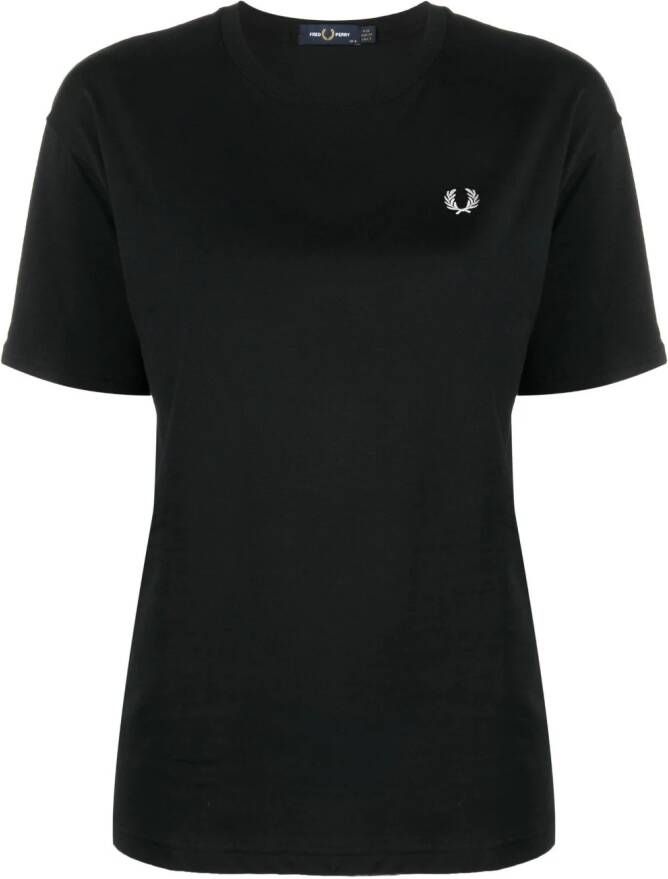 Fred Perry T-shirt met logopatch Zwart