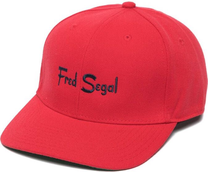 Fred Segal Pet met geborduurd logo Rood