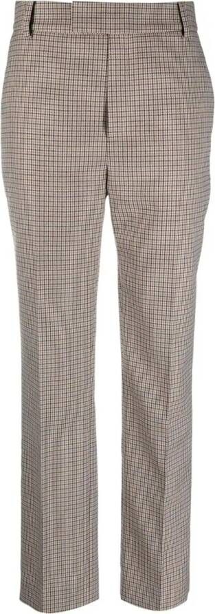 Frenken Geruite pantalon Beige