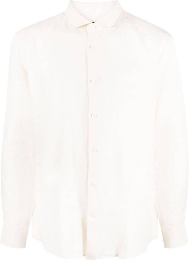 Frescobol Carioca Antonio linnen overhemd Beige