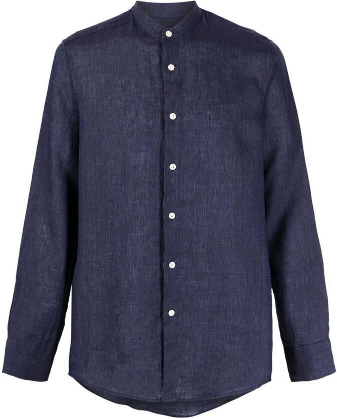 Frescobol Carioca Kraagloos overhemd Blauw