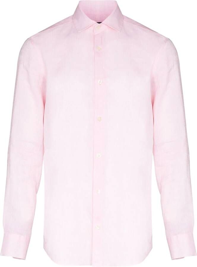 Frescobol Carioca Antonio linnen overhemd Roze
