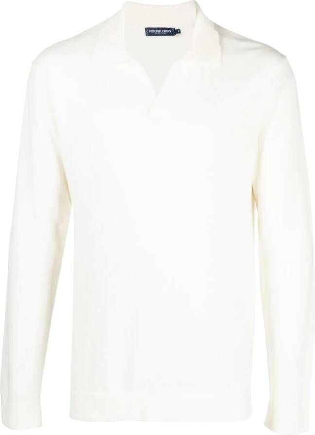 Frescobol Carioca Poloshirt met lange mouwen Beige