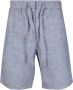 Frescobol Carioca Shorts van linnen mix Blauw - Thumbnail 1
