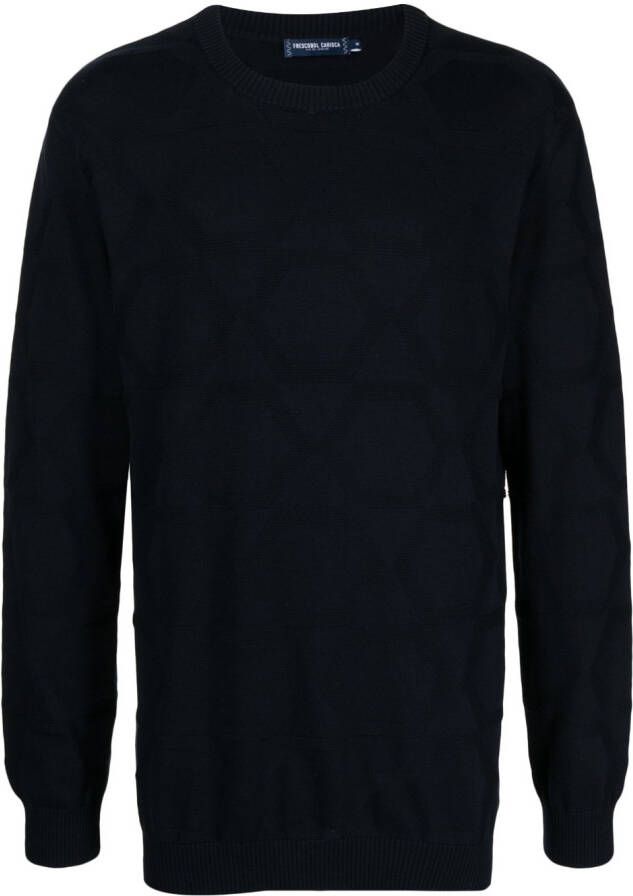 Frescobol Carioca Trui met jacquard Blauw