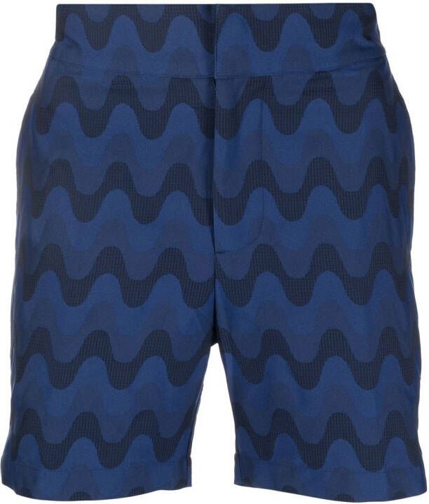 Frescobol Carioca Zwembroek met jacquard Blauw