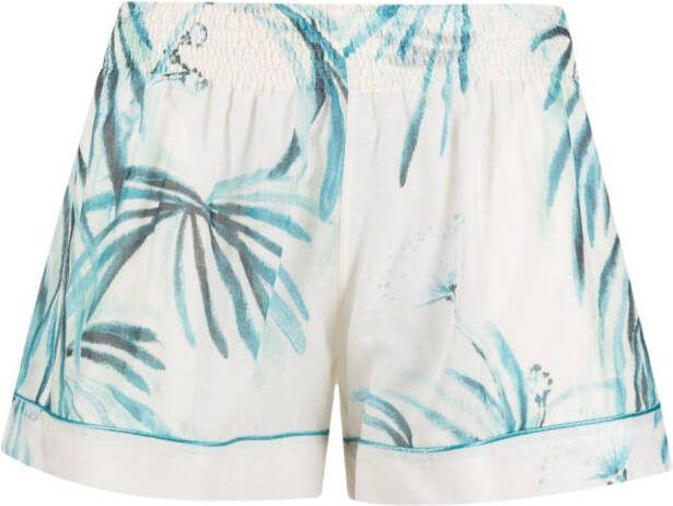 F.R.S For Restless Sleepers Shorts met botanische print Wit