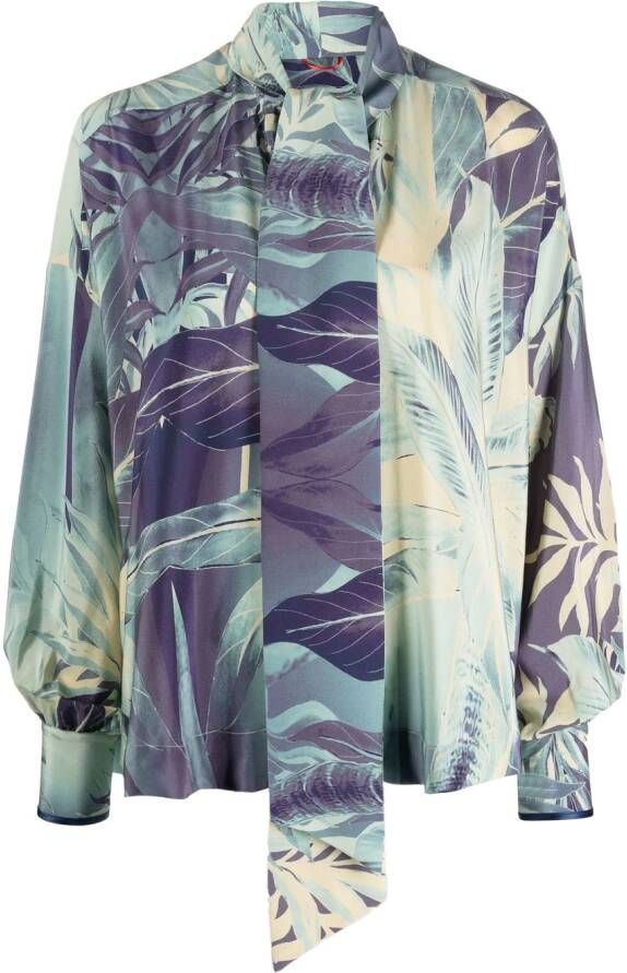F.R.S For Restless Sleepers Zijden blouse Blauw