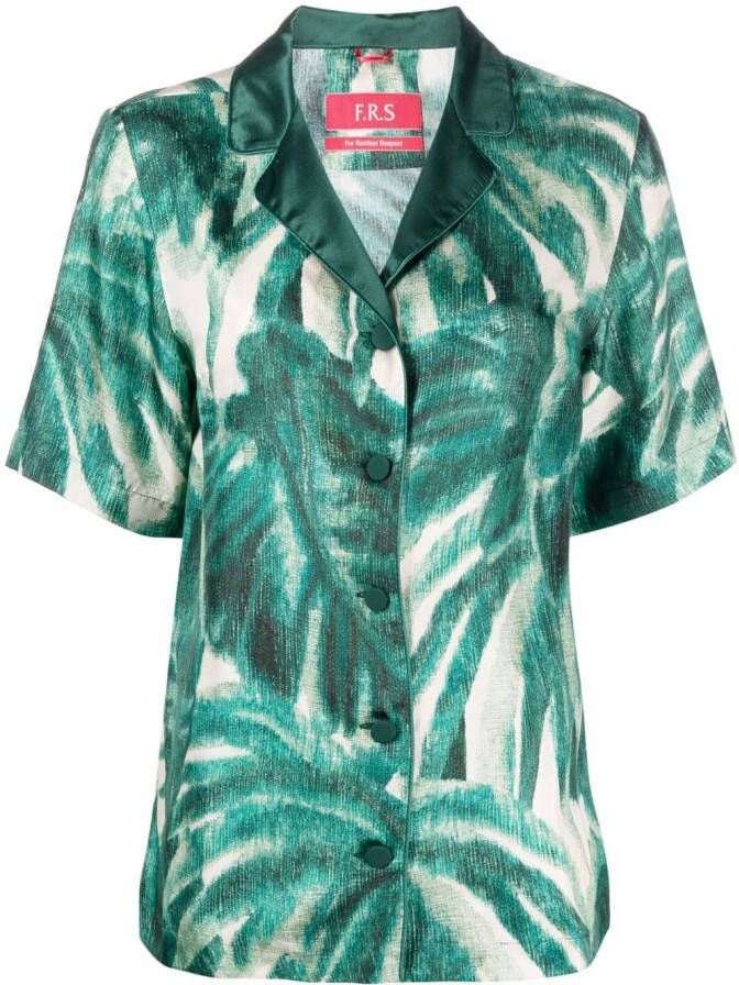 F.R.S For Restless Sleepers Zijden blouse Groen