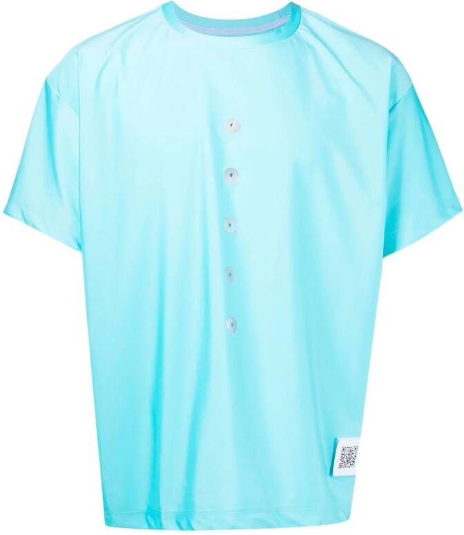 Fumito Ganryu Overhemd met bloemenprint Blauw - Foto 1