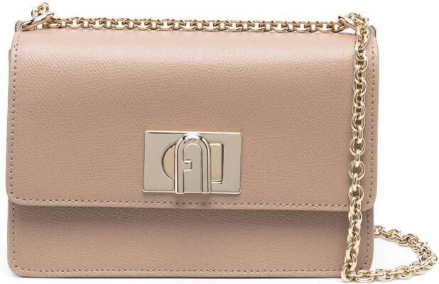 Furla 1927 leren crossbodytas Beige