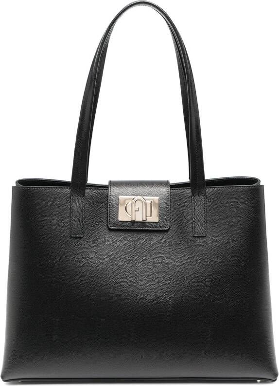 Furla 1927 leren draagtas Zwart