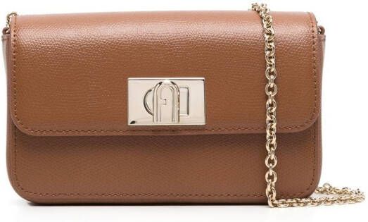 Furla Boekentas met logoplakkaat Bruin