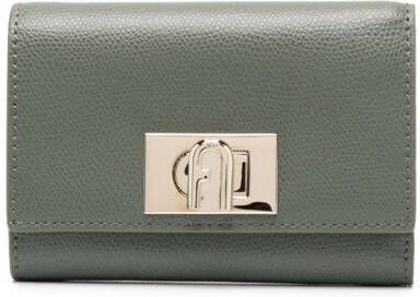 Furla Portemonnee met logoplakkaat Groen
