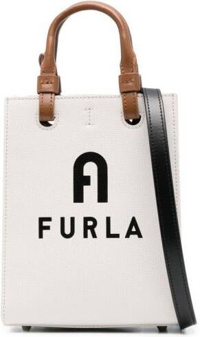 Furla Shopper met logoprint Beige