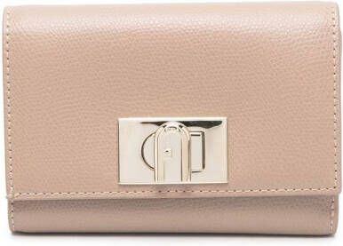Furla Portemonnee met logoplakkaat Beige