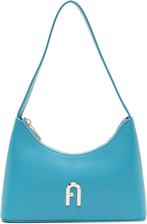 Furla Diamante leren shopper Blauw
