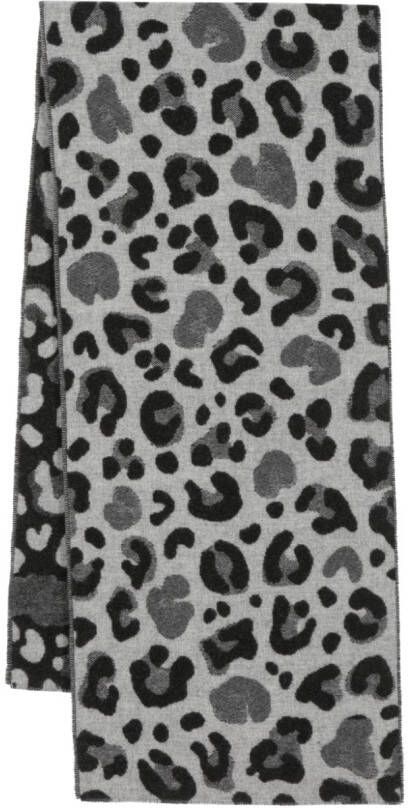 FURSAC Sjaal met luipaardprint Zwart
