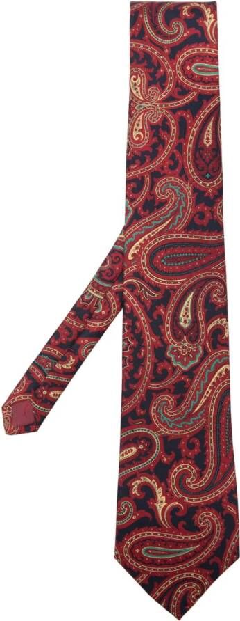 FURSAC Claret stropdas met paisley-print Rood