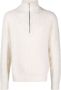 FURSAC Ribgebreide trui met rits Beige - Thumbnail 1