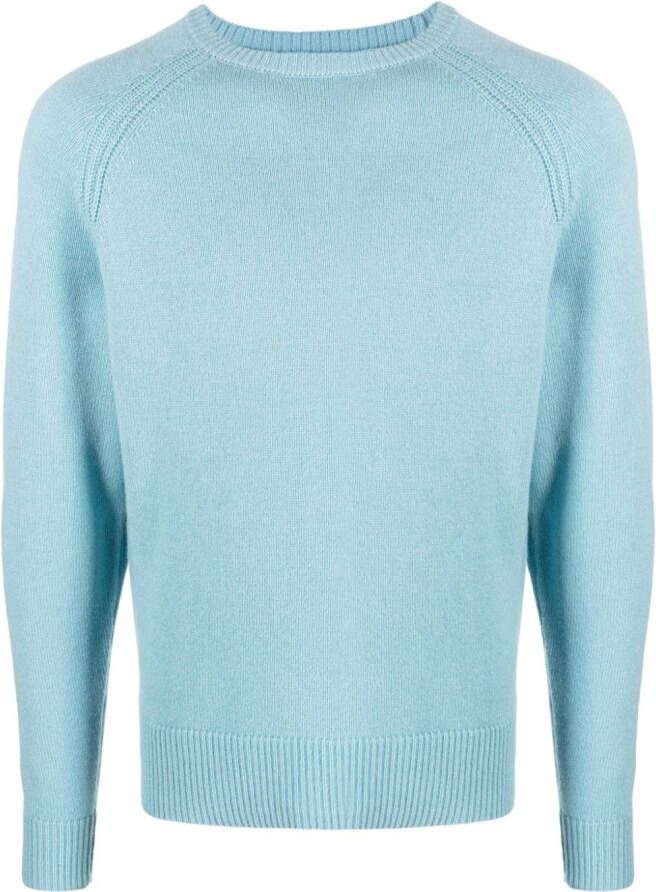 FURSAC Katoenen trui met ronde hals Blauw