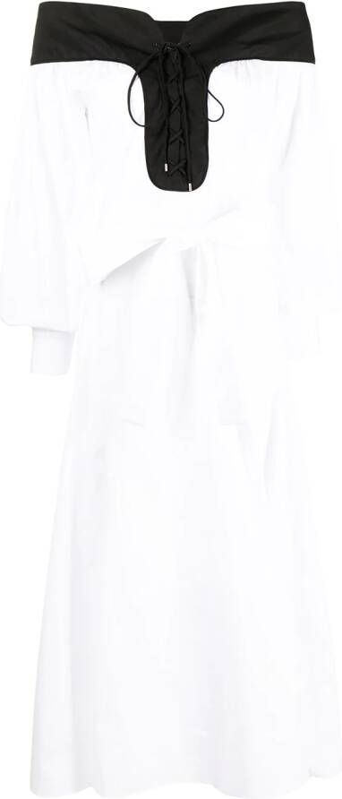 Gabriela Hearst Maxi-jurk met colourblocking Wit