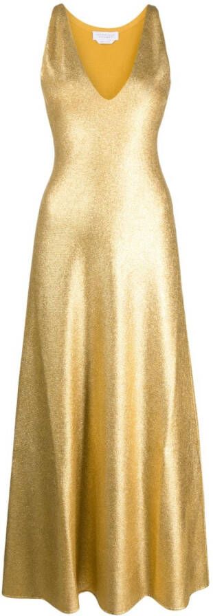 Gabriela Hearst Metallic jurk Geel