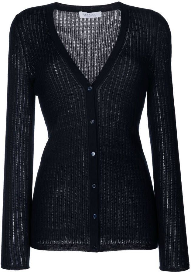 Gabriela Hearst Ribgebreid vest Blauw