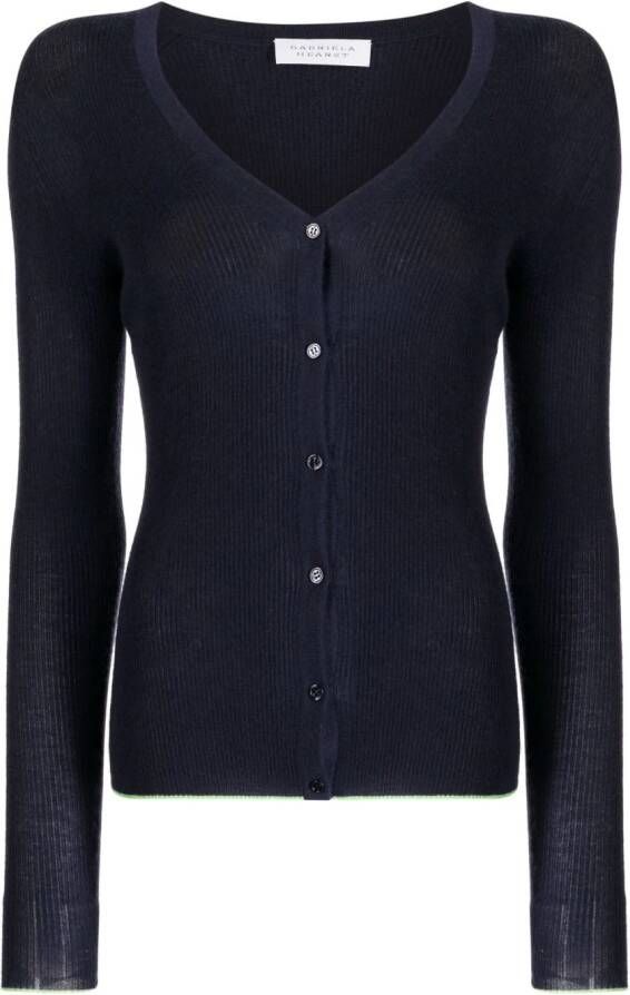 Gabriela Hearst Ribgebreid vest Blauw