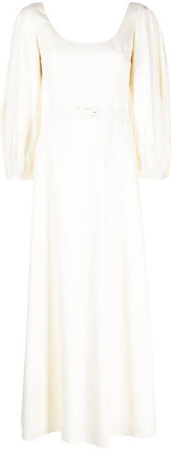 Gabriela Hearst Zijden midi-jurk Wit
